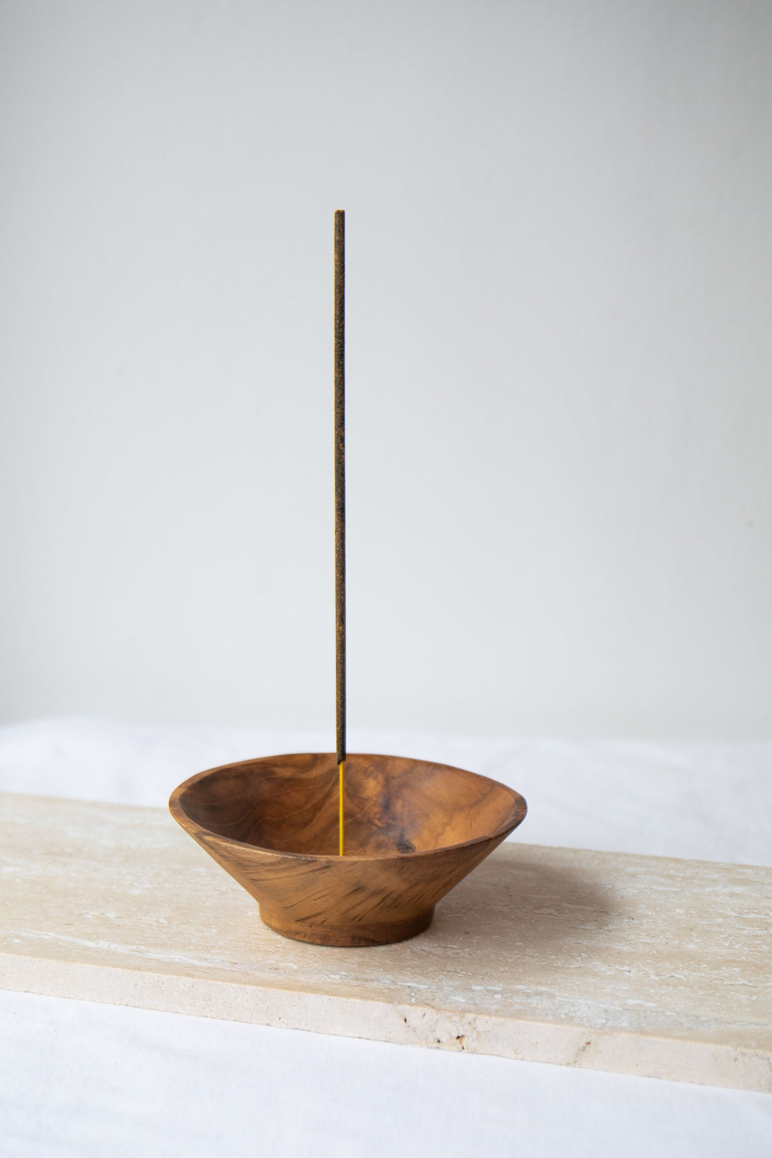 Zen Bowl Teak Wood Incense Holder